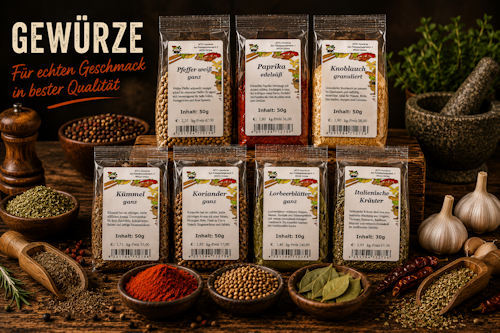 Gewürze kaufen bei MTG-Gewürze, Am Poltermühlenteich in 09224 Chemnitz Grüna|default:Gewürze / Kräuter|default:.NAME